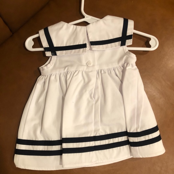 Starting Out Sailor Dress Red Seersucker bloomer set little black dress onesie - Picture 3 of 10